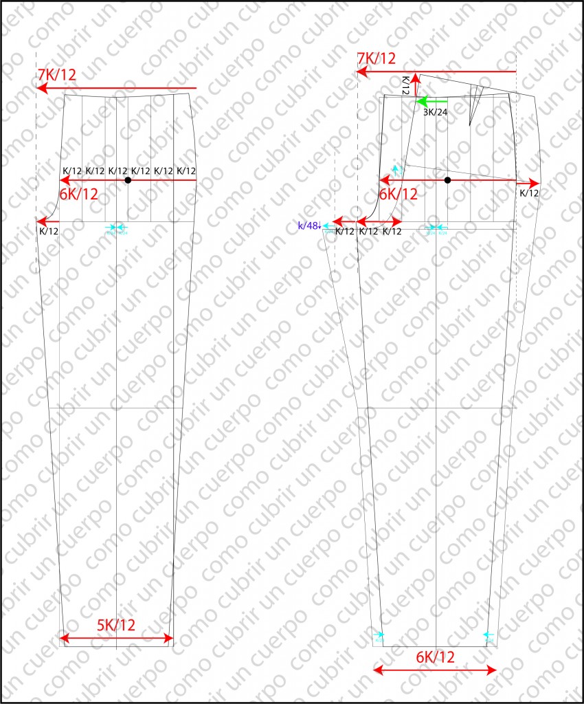 130926 trazado del pantalón clásico proporcional señoara caballero niño y niña a4