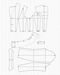 Redingote femenina con martingala 09