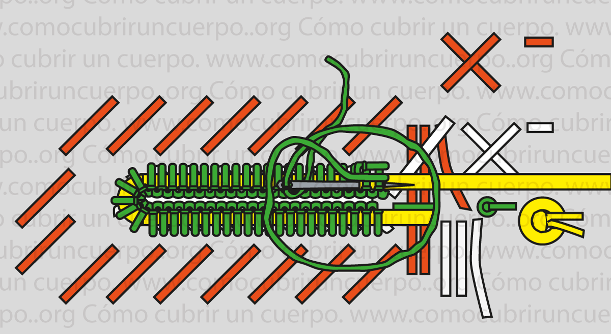 como cubrir un cuerpo ojal sastre a mano 022