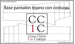 Base de pantalón tejano masculino con costura. Cómo cubrir un cuerpo